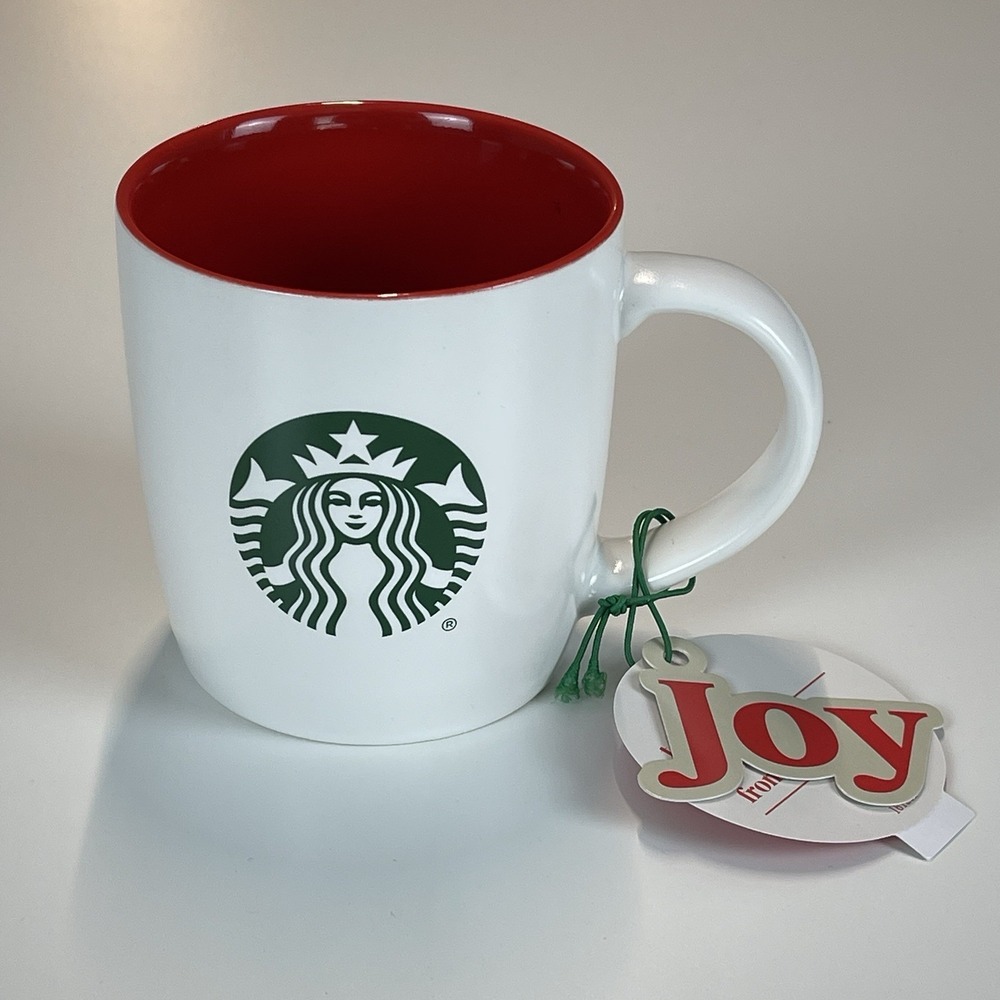 Starbucks 2025 Christmas Logo Mug White With Red  NWT